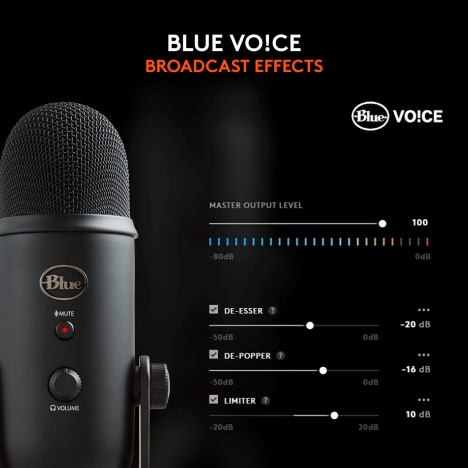 Logitech for Creators Blue Yeti USB Microphone - Blackout