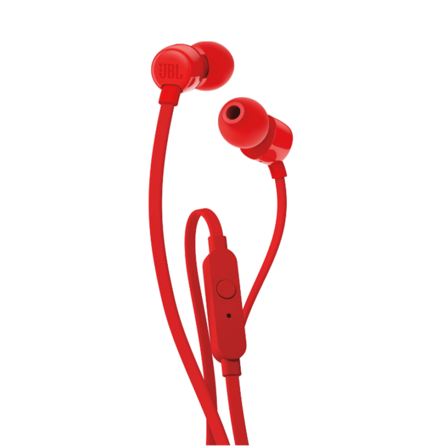 JBL Tune 110  In-Ear Earbuds with Mic – Red