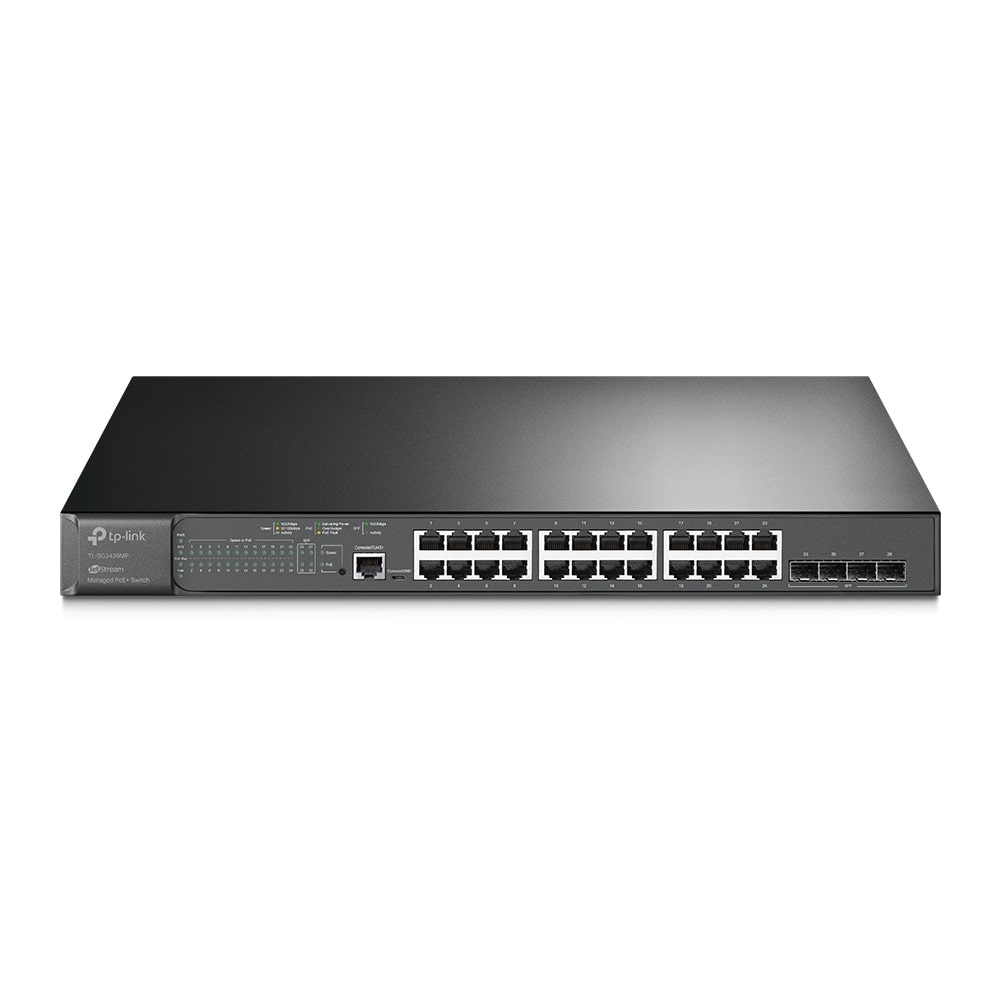 TP-Link JetStream 28-Port Gigabit L2+ Managed Switch with 24-Port PoE+ (T1600G-52PS)