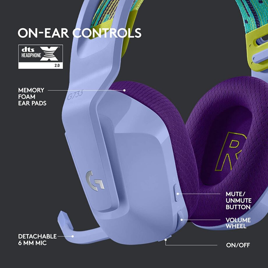 Logitech G733 LIGHTSPEED Wireless Gaming Headset - Lilac