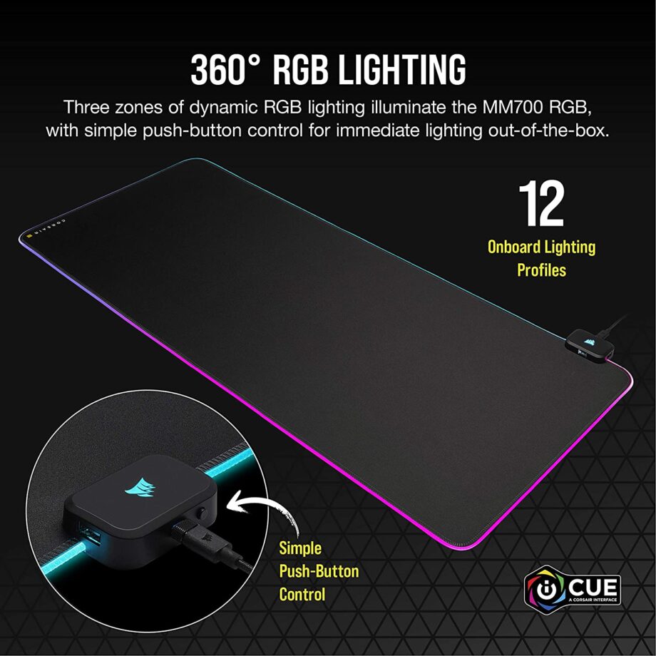 Corsair MM700 RGB Extended Cloth Gaming Mouse Pad - XXL