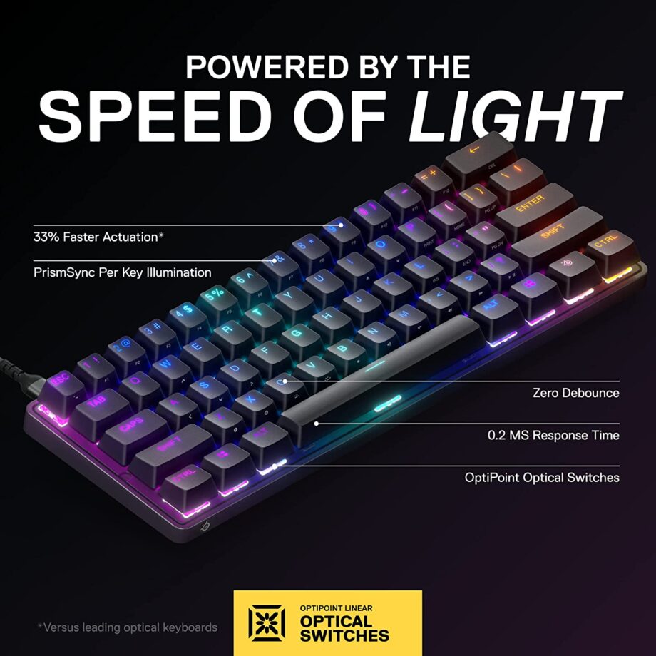 SteelSeries Apex 9 Mini 60% HotSwap Optical Gaming Keyboard