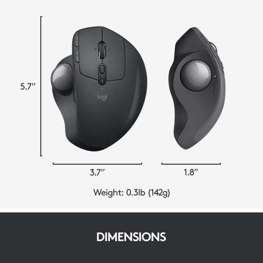 Logitech MX Ergo Ergonomic Design Wireless Trackball Mouse