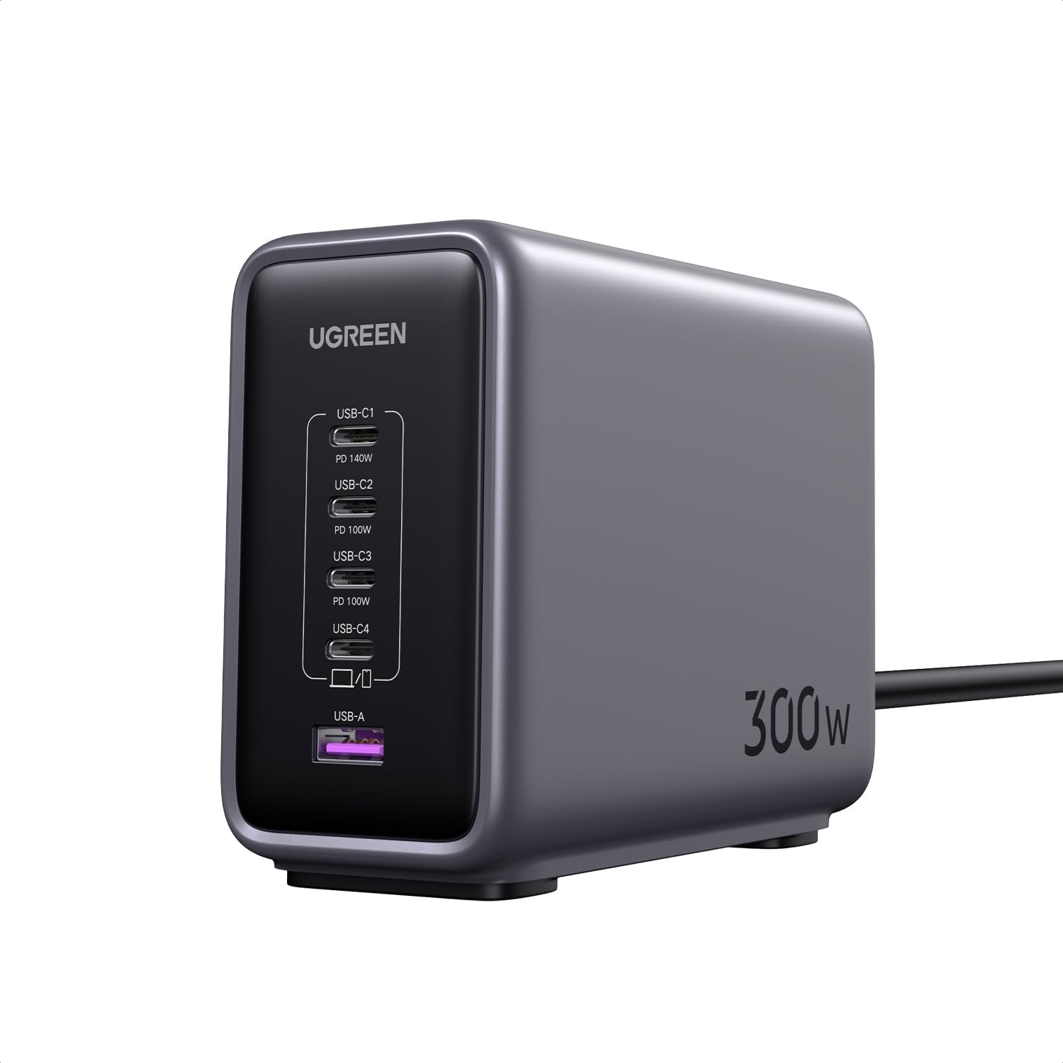 UGREEN Nexode 300W 5-Port GaN Desktop Charging Station   |  Smartphone Accessories  |  Chargers  |  Wall Chargers  |