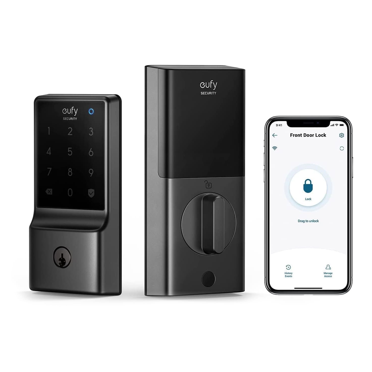 Anker Eufy Security C234 5-in-1 Keyless Entry Smart Door Lock – Black Brands  |  Eufy  |