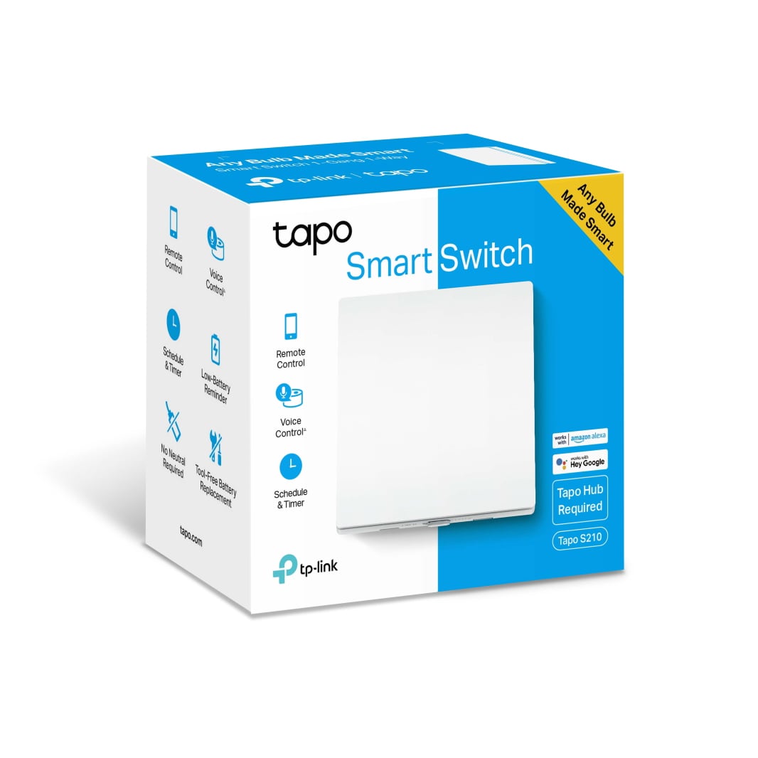 TP-Link Tapo S210 Smart Light Switch, 1-Gang 1-Way Brands  |  TP-Link  |