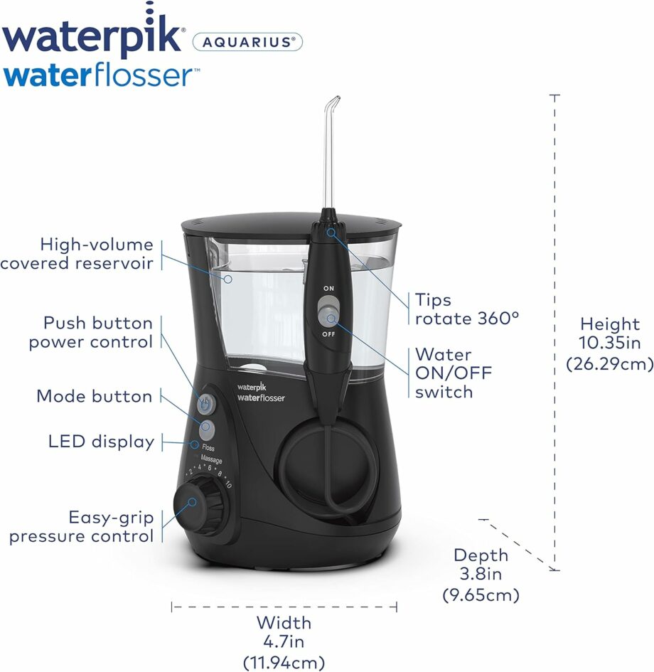 Waterpik Ultra Professional Water Flosser with 7 Tips and Advanced Pressure Control System - Black