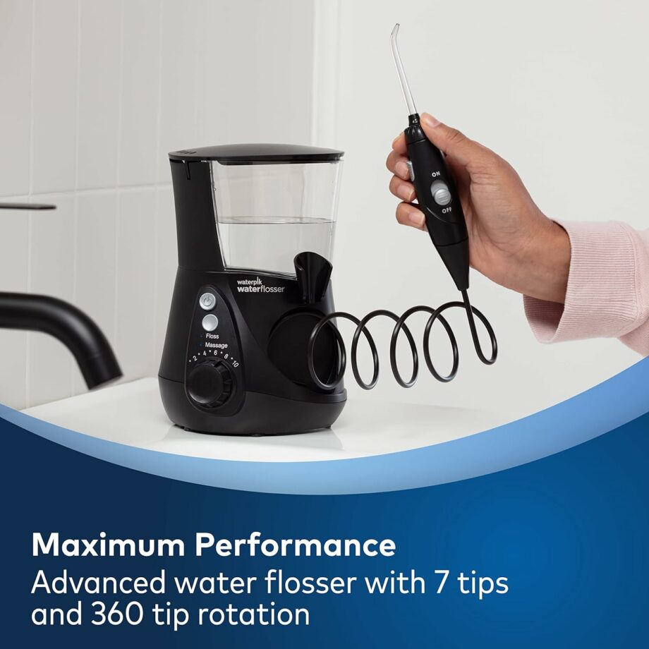 Waterpik Ultra Professional Water Flosser with 7 Tips and Advanced Pressure Control System - Black