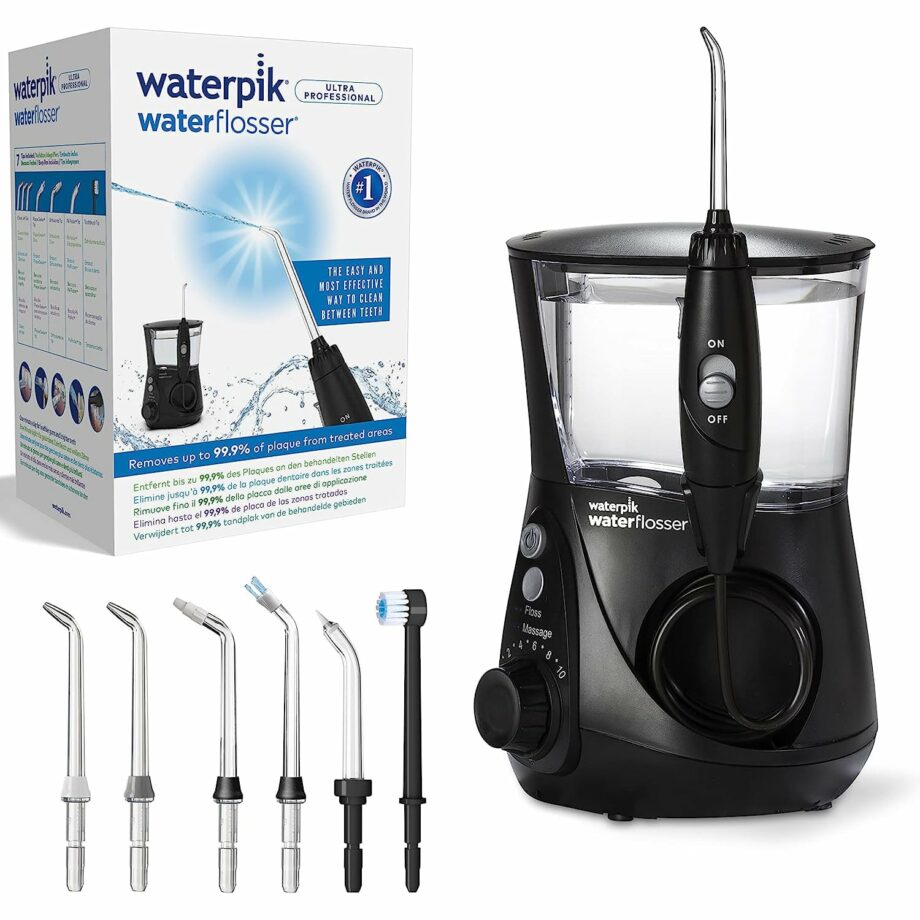 Waterpik Ultra Professional Water Flosser with 7 Tips and Advanced Pressure Control System - Black