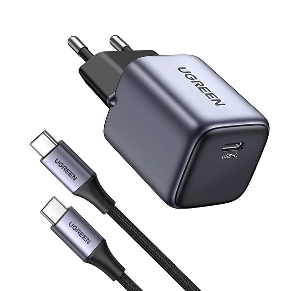 UGREEN Nexode Mini 30W USB-C PD Wall Charger + 1M USB C Braided Cable   |  Smartphone Accessories  |  Chargers  |  Wall Chargers  |