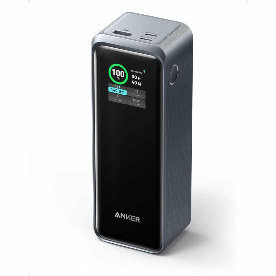 Anker Prime 27,650mAh 3-Port 250W (99.54Wh) Smart App Power Bank - Black