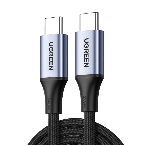 UGREEN 240W Braided USB C to USB C Cable – 2M   |  Smartphone Accessories  |  Cables  |  USB-C to C Cables  |