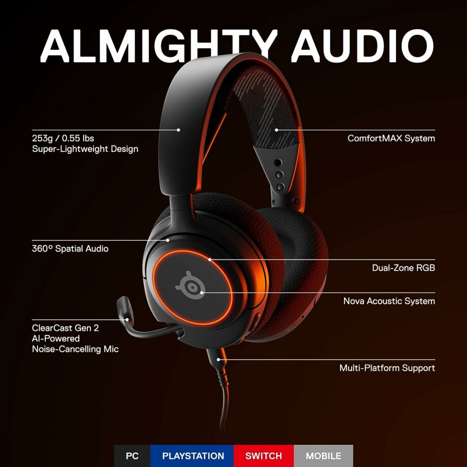 SteelSeries Arctis Nova 3 Signature Arctis Sound Multi-Platform Gaming Headset