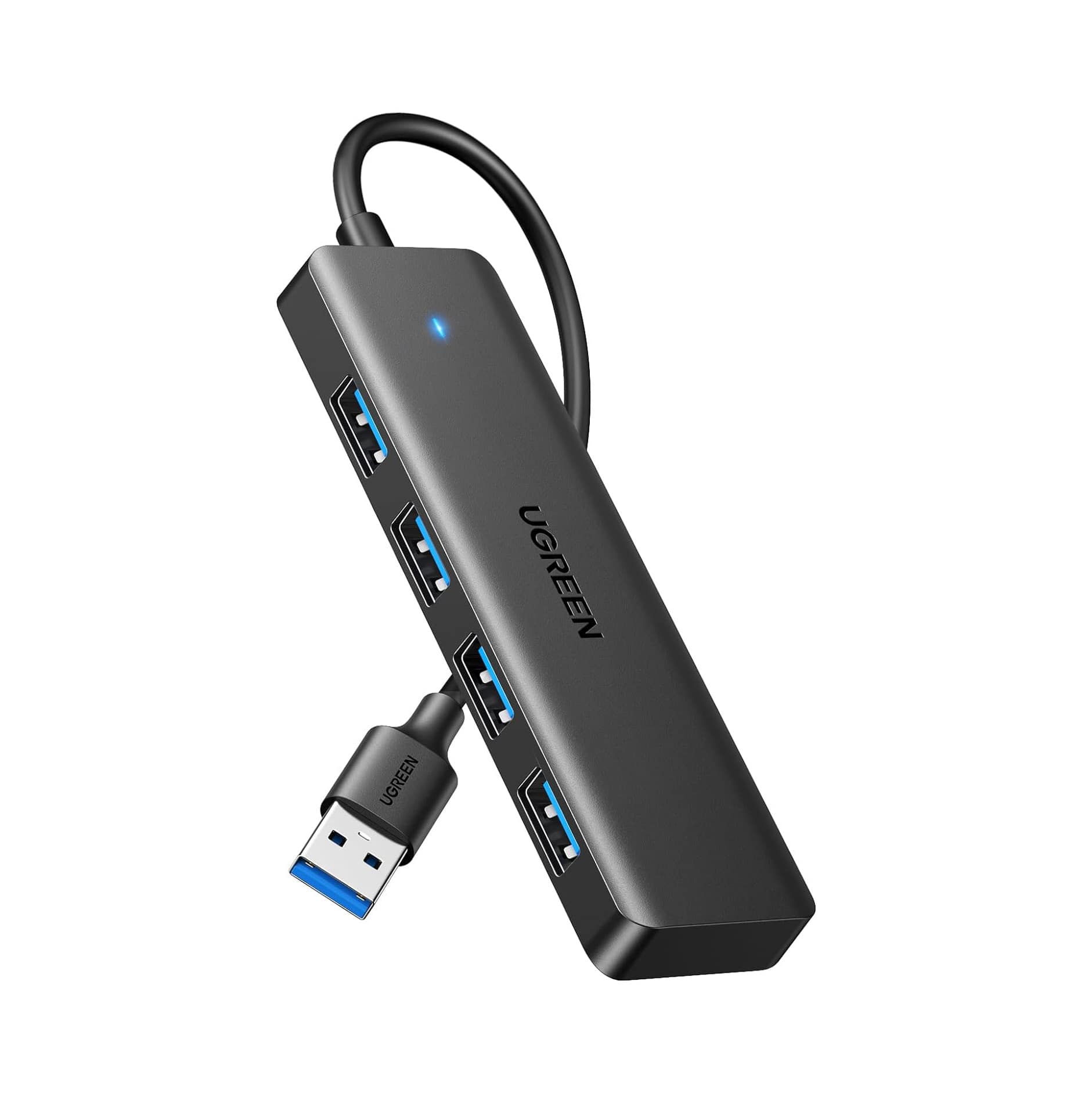 UGREEN USB 3.0 4 Ports Ultra-Slim Hub – Black   |  Cables, Adapters & Hubs  |  USB Adapters and Hubs  |