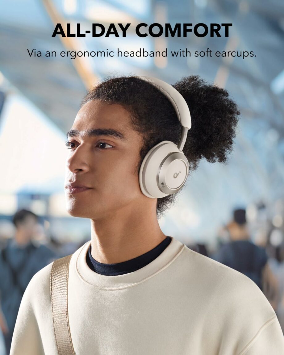 Anker Soundcore Space One Pro Adaptive Noise Cancelling Headphones - White