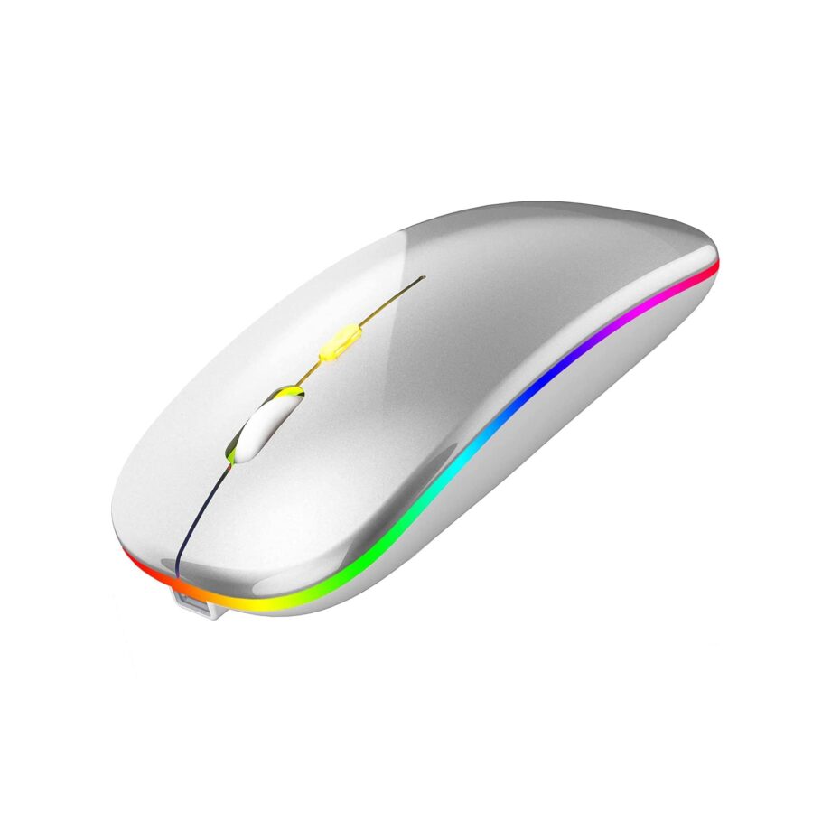 Wireless 2.4Ghz / Bluetooth 5.0 Rechargeable Mouse - Silver