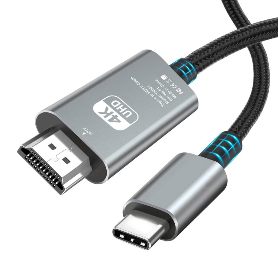 High Quality USB C To HDMI Braided Cable (4K@30Hz) - 2M