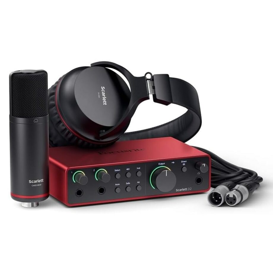 Focusrite Scarlett 2i2 Studio 4th Gen USB Audio Interface Bundle