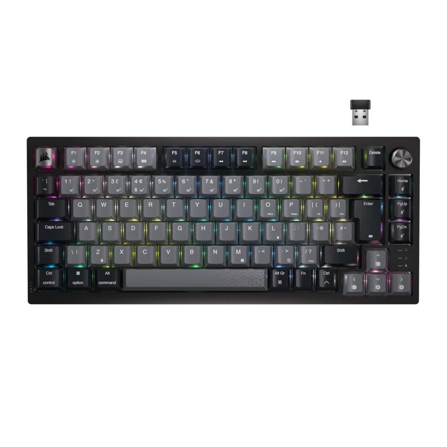 Corsair K65 PLUS Wireless 75% RGB Hot-Swappable Mechanical 2.4GHz Bluetooth Linear Gaming Keyboard