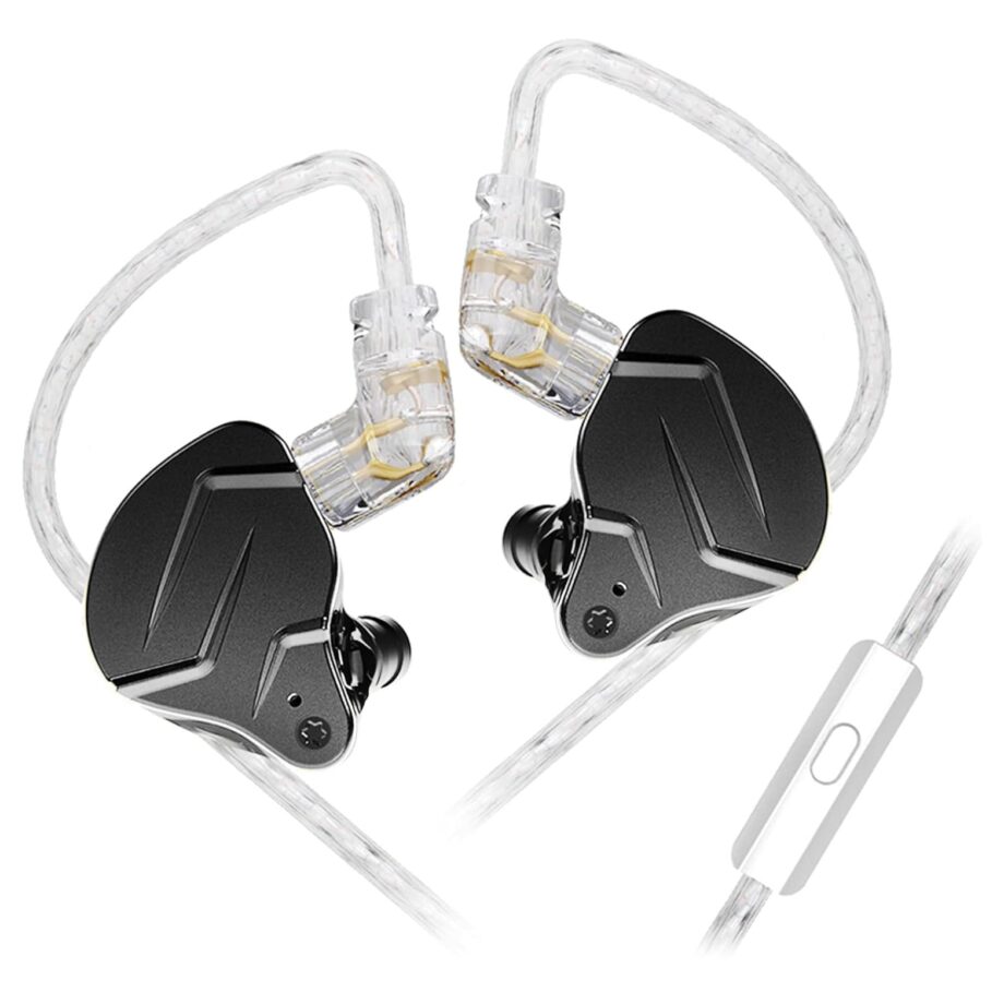 KZ ZSN Pro X Dual Driver In-Ear 1BA 1DD Wired IEM Earbuds - Black with Mic