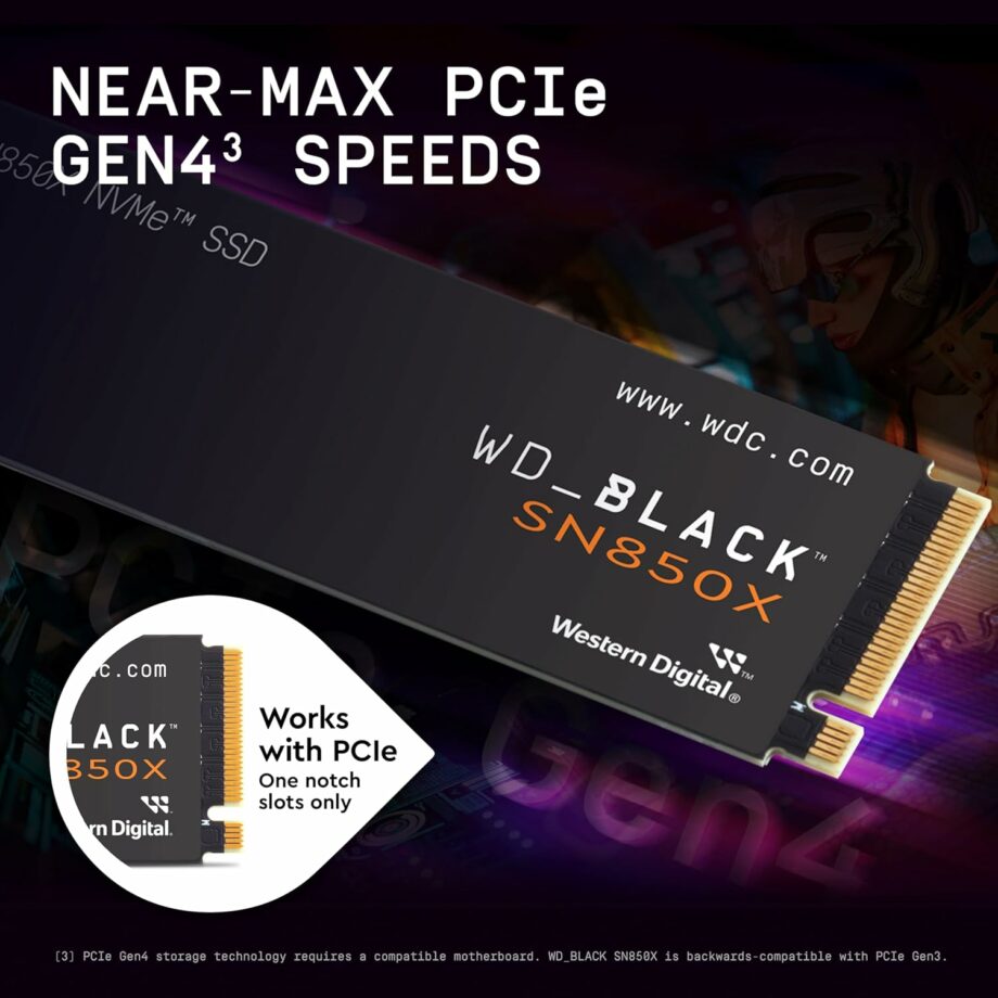 WD BLACK 1TB SN850X NVMe Internal Gaming SSD Solid State Drive