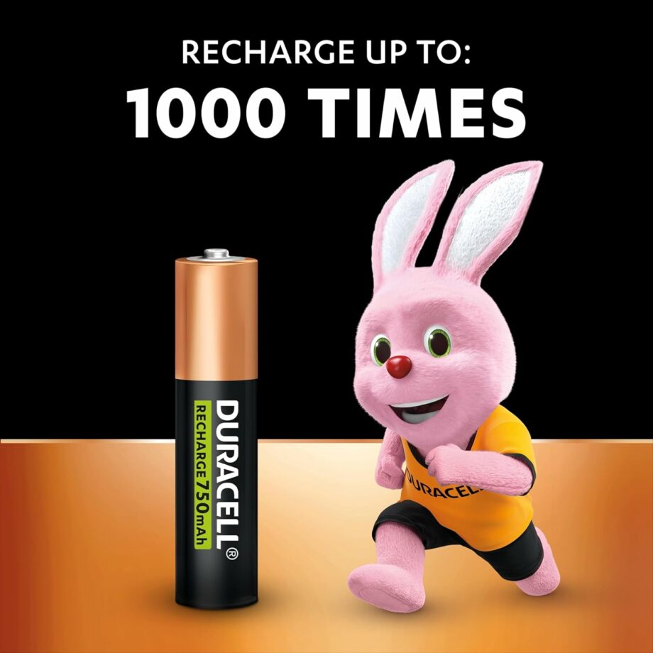 Duracell 4x AAA 750mAh NiMH Rechargeable Batteries