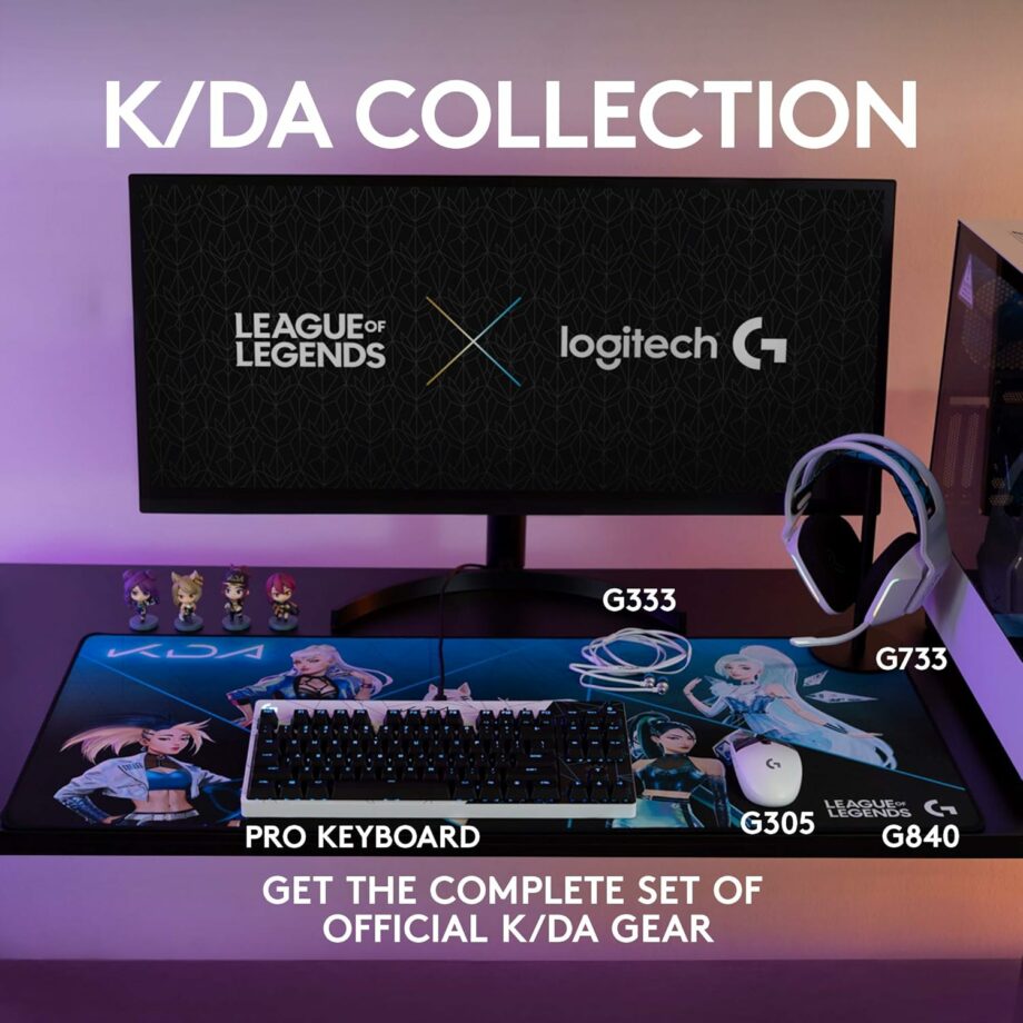 Logitech G840 K/DA XL Cloth Gaming Mouse Pad - Official League of Legends Gaming Gear