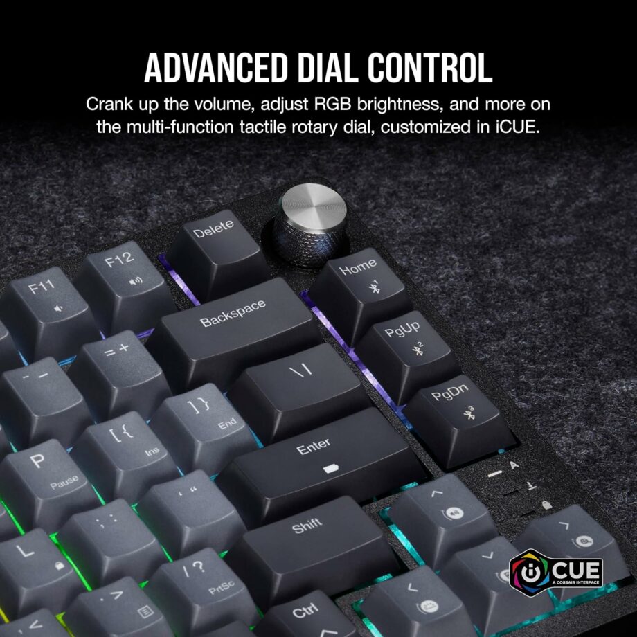 Corsair K65 PLUS Wireless 75% RGB Hot-Swappable Mechanical 2.4GHz Bluetooth Linear Gaming Keyboard