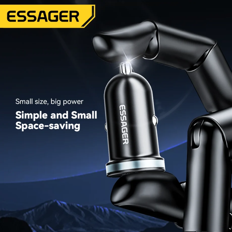 Essager 30W Fast USB-C & USB-A Car Charger