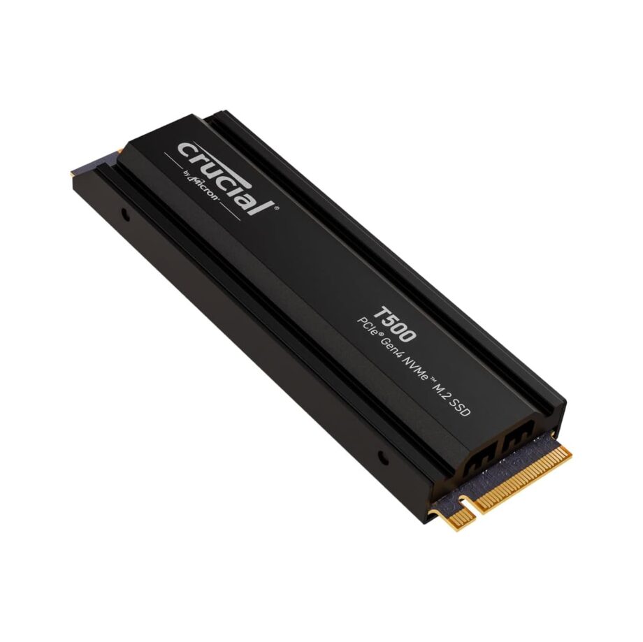 Crucial T500 2TB SSD PCIe Gen4 NVMe M.2 Up to 7400MB/s with Heatsink Gaming SSD