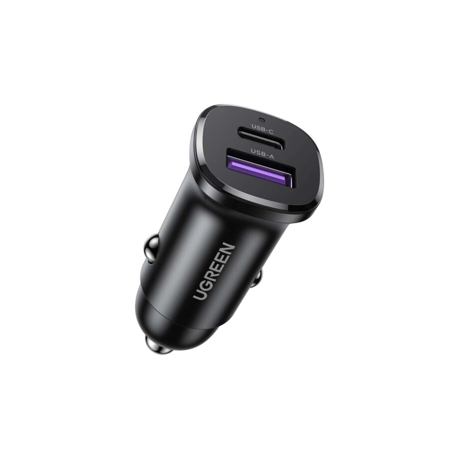 UGREEN 30W Fast USB-C & USB-A Car Charger