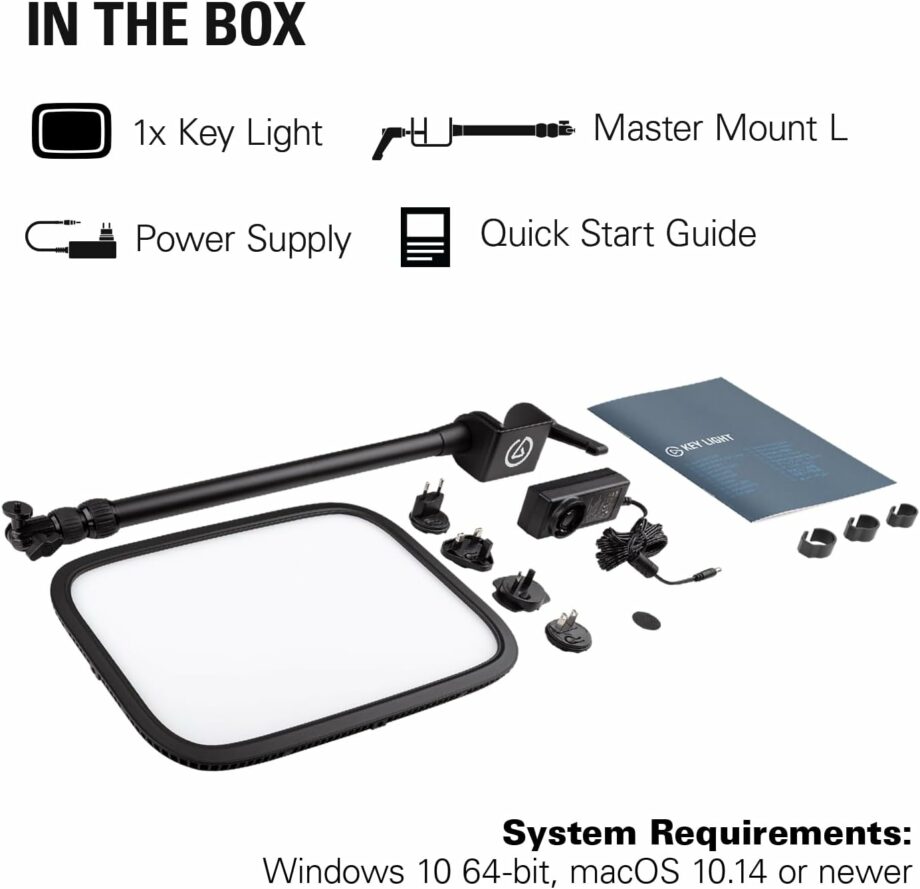 Elgato Key Light Professional 2800 lumens Studio Light with Desk Clamp (Pre-Order)