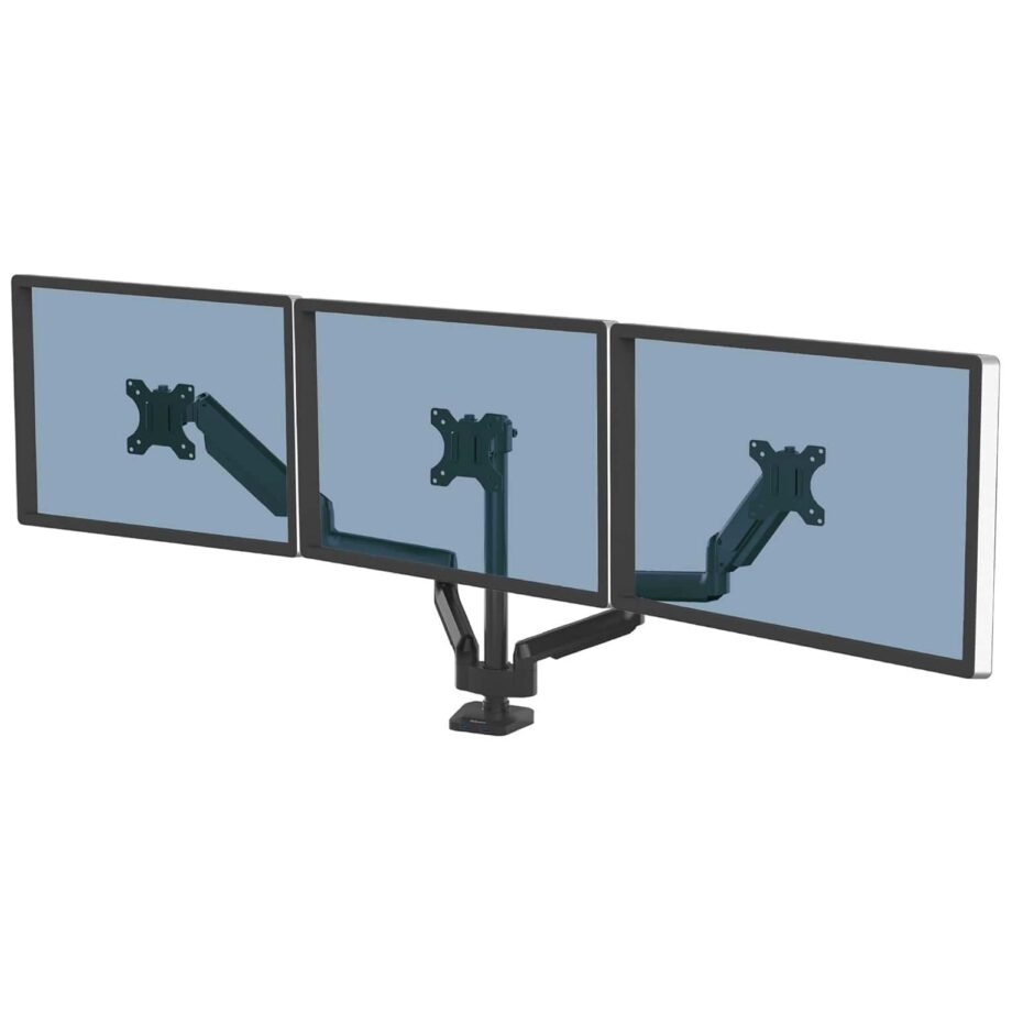 Fellowes Platinum Series Full Motion 360° Rotation Triple Monitor Arm for 27-Inch Monitors