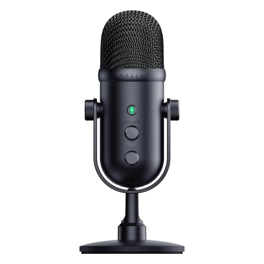 Razer Seiren V2 Pro USB Microphone with Built-in Shock Absorber and Mic Windsock