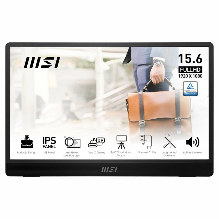 MSI Pro MP161 E2 15.6" 1080p FHD IPS 60Hz Portable Monitor (Pre-Order)