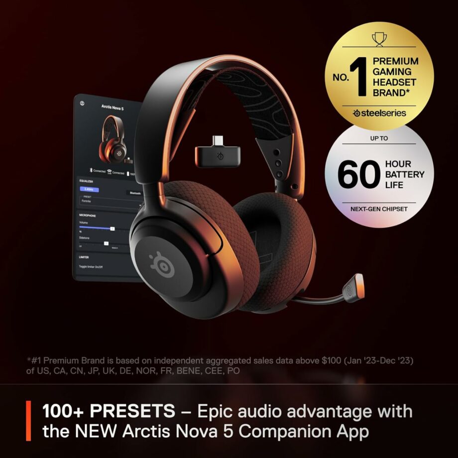 SteelSeries Arctis Nova 5 Wireless Multi-System Gaming Headset - Black