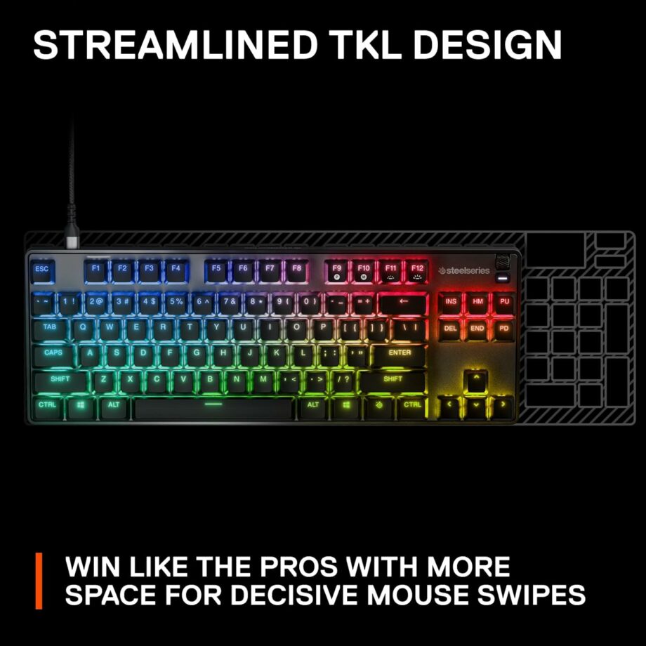 SteelSeries Apex 9 TKL RGB HotSwap Optical Mini Gaming Keyboard