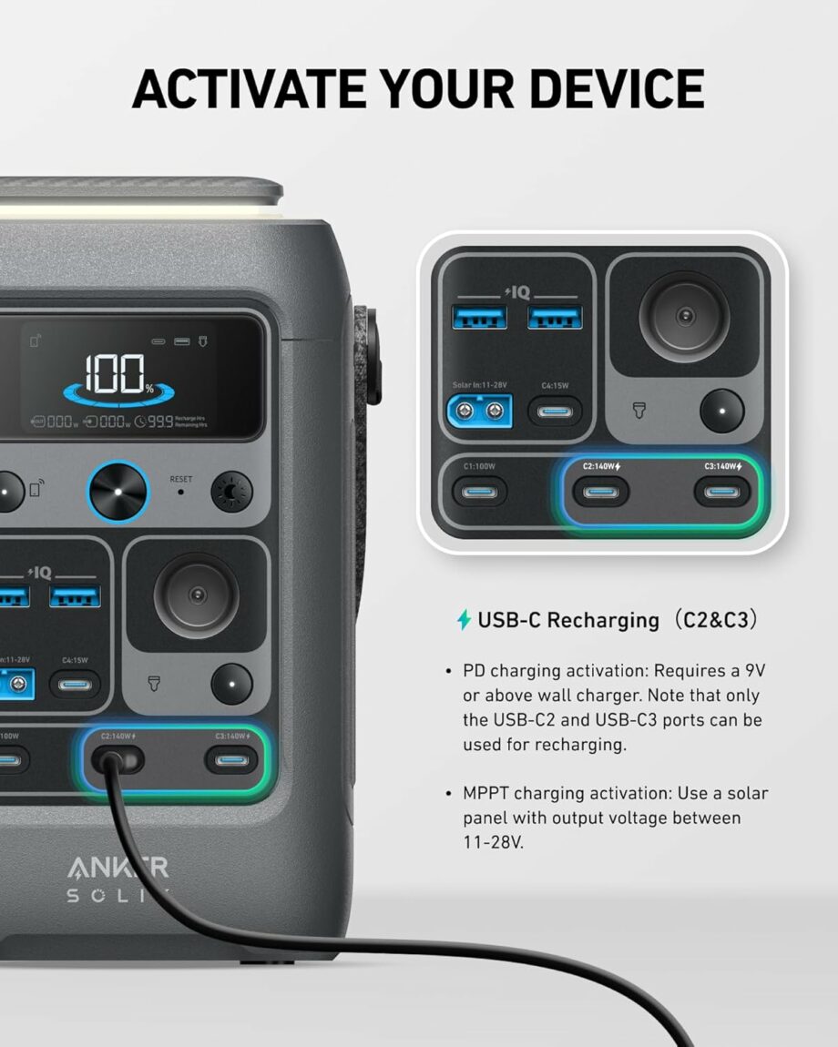 Anker SOLIX C300 DC 288Wh (90,000mAh) Power Bank Station