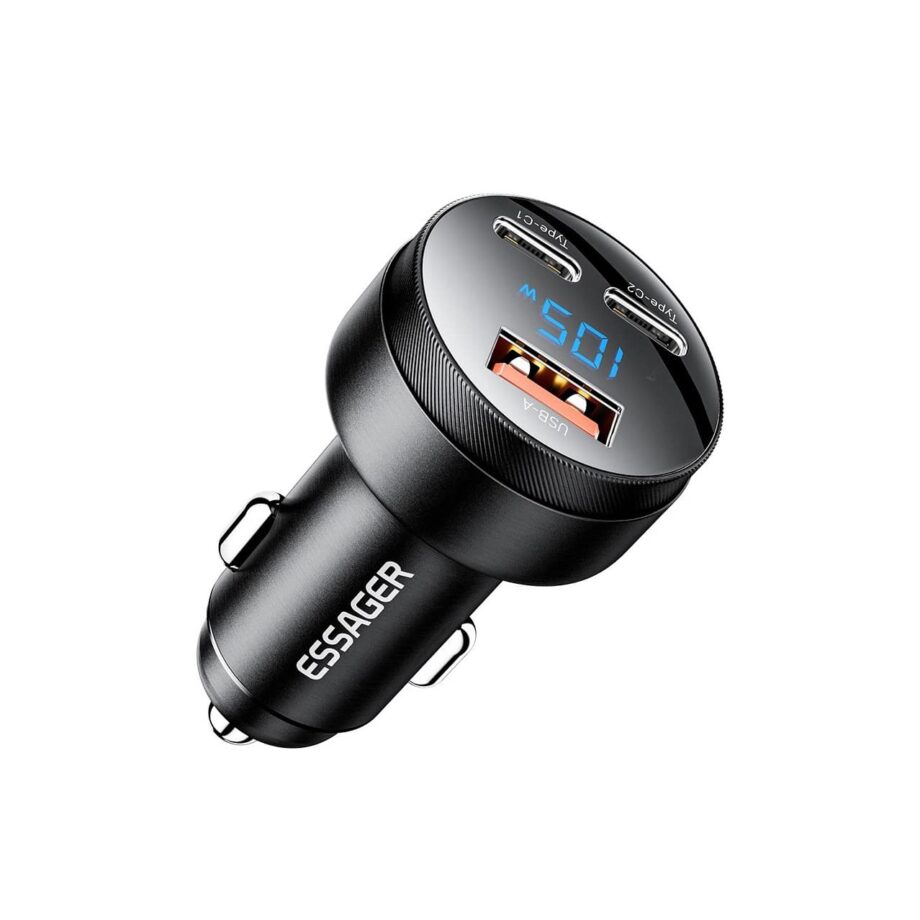 Essager 105W USB C 3-Port Car Charger