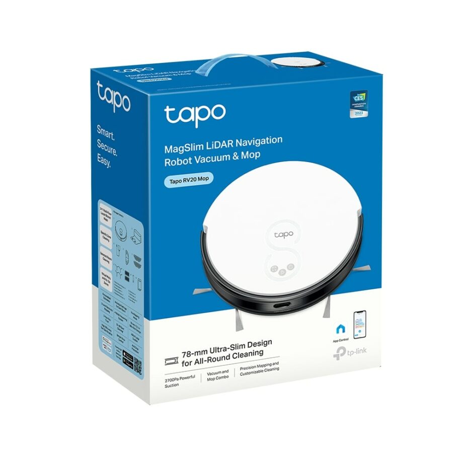 TP-Link Tapo RV20 Mop MagSlim™ LiDAR Navigation Robot Vacuum & Mop