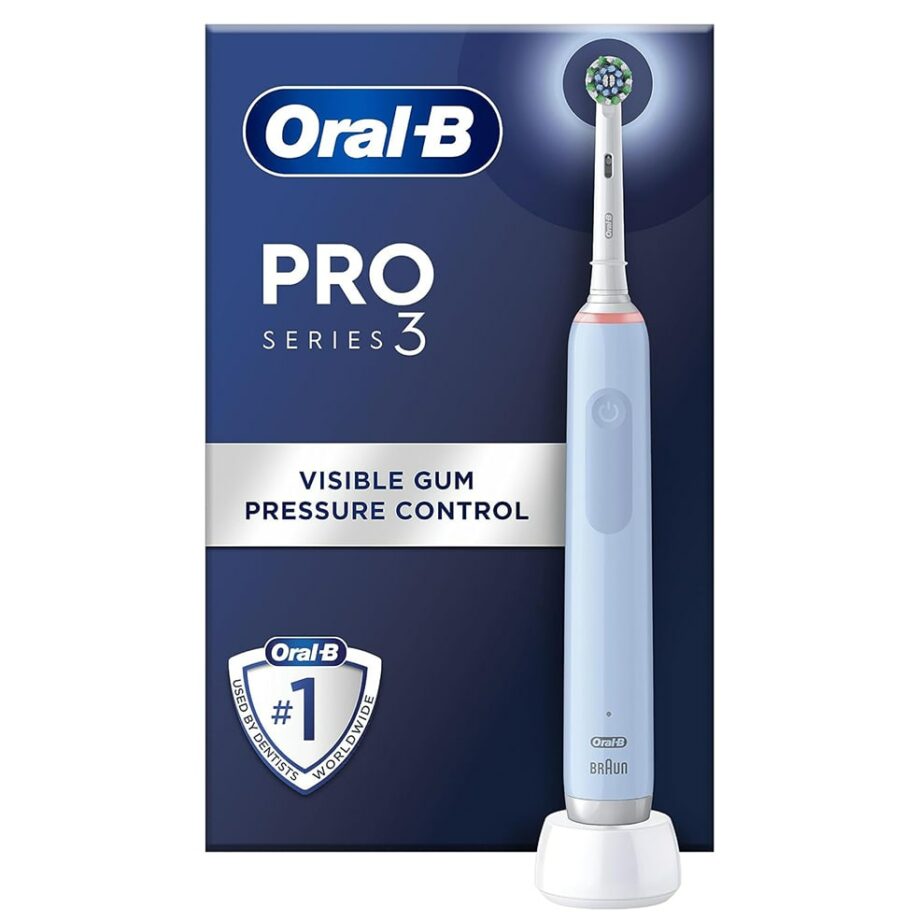 Oral-B Pro Series 3 Electric Toothbrush with Cross Action Brush Head and 3 Modes - Blue