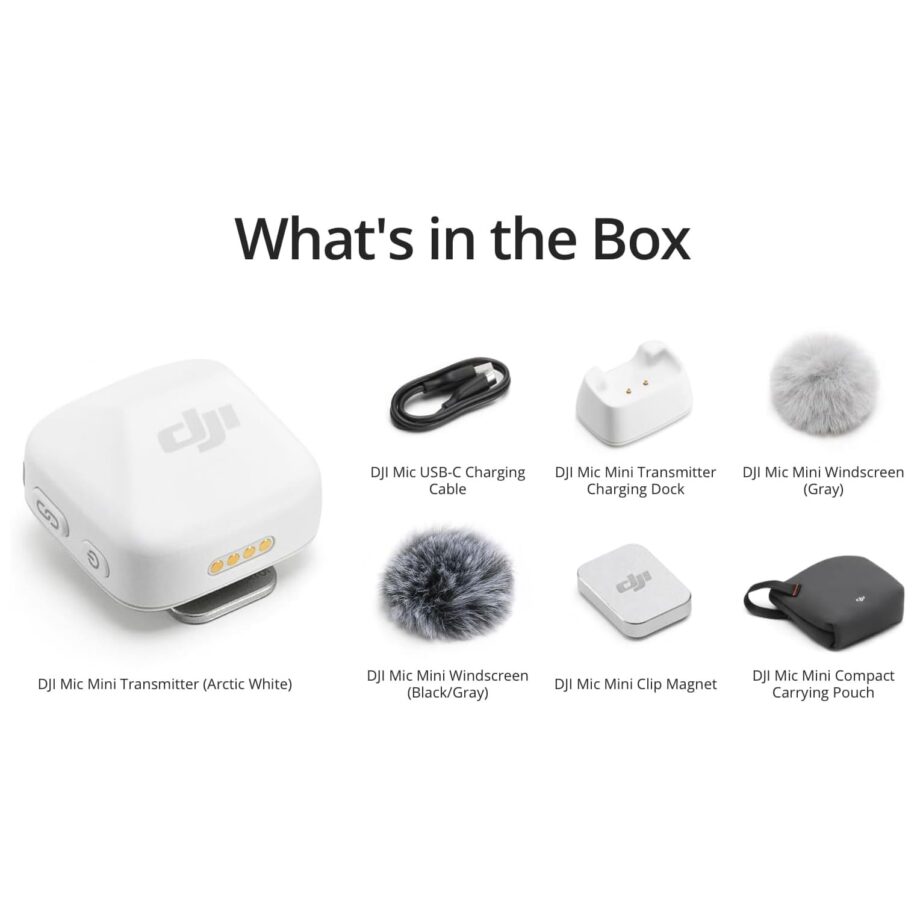 DJI Mic Mini Noise Cancelling Transmitter Wireless Microphone - Infinity Black (Coming Soon)