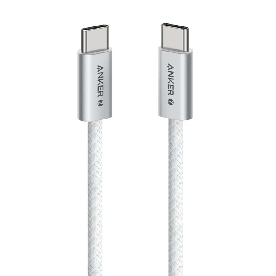 Anker Zolo 240W Braided USB C to USB C Cable 1M - White