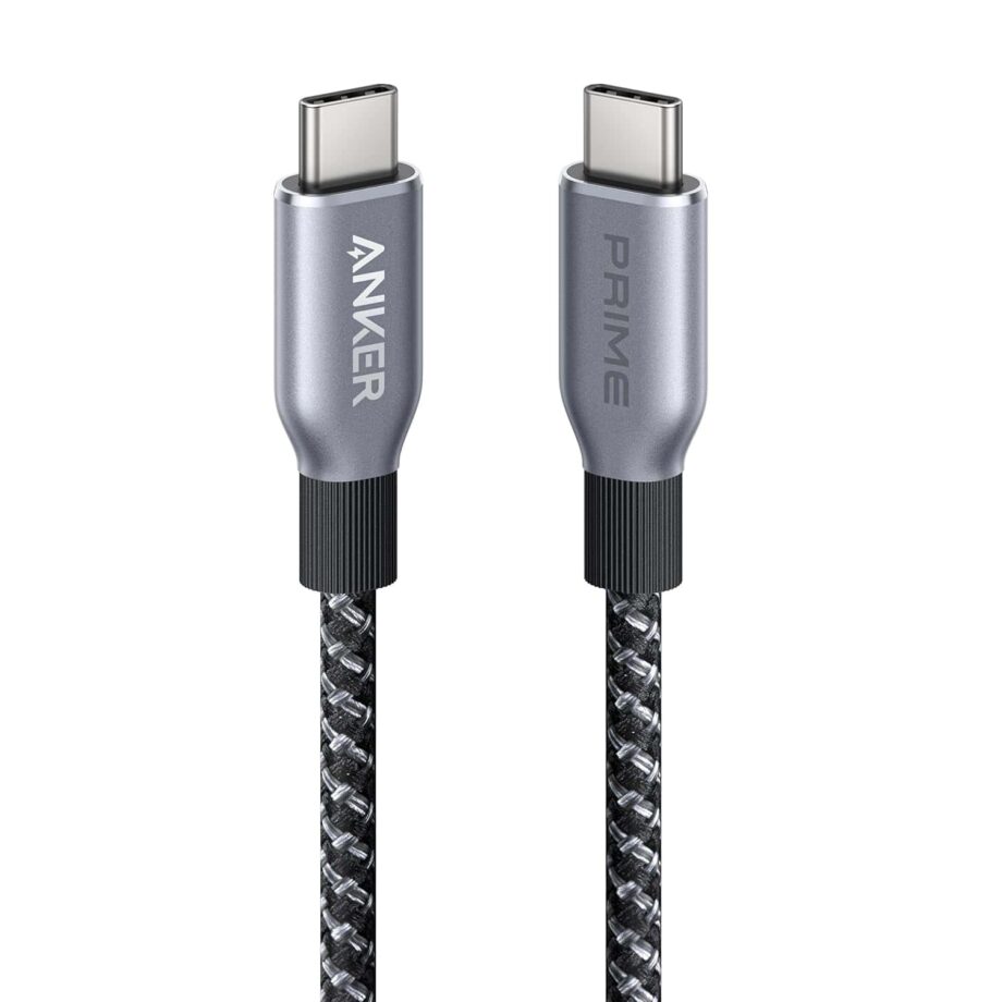 Anker Prime 240W Upcycled-Braided Nylon with 100-Year Bend Durability USB C to USB C Cable - 0.9M