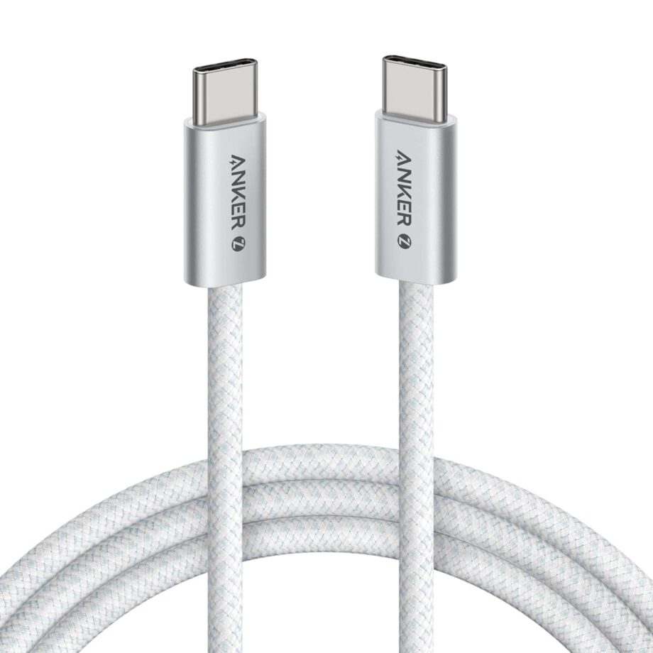 Anker Zolo 240W Braided USB C to USB C Cable 1.8M - White