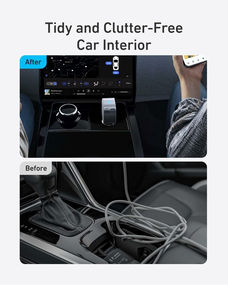 Anker USB-C 75W Car Charger with Built-in USB-C Retractable Cable