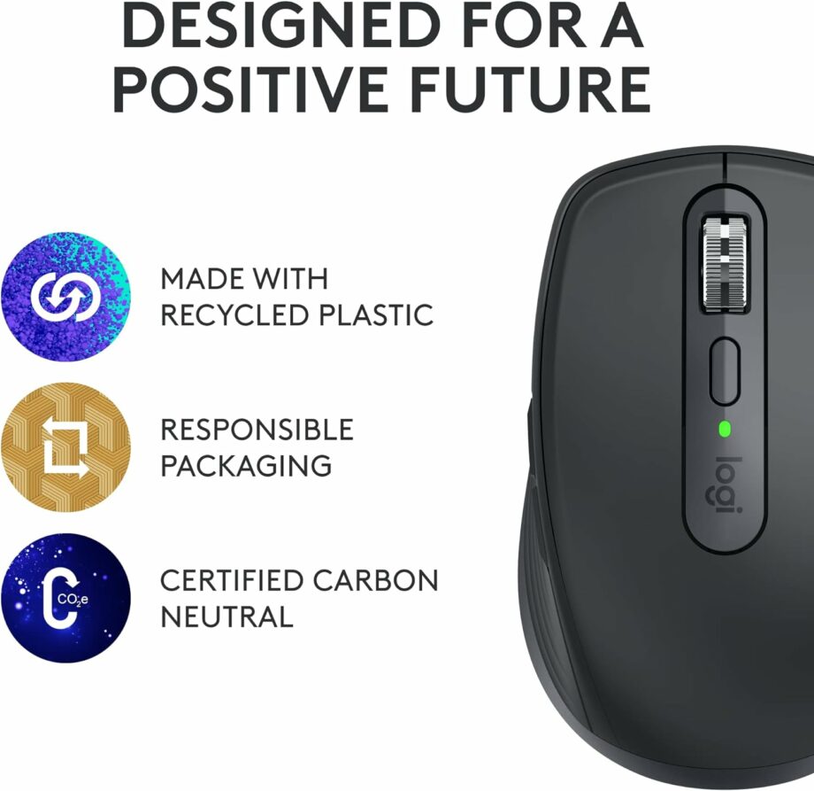 Logitech MX Anywhere 3S Compact Quiet Clicks Wireless Mouse - Graphite