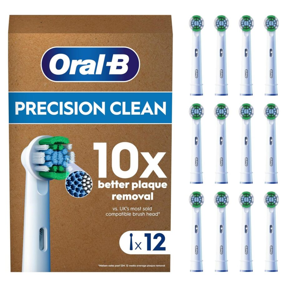 Oral-B Precision Clean PRO Electric Toothbrush Heads with CleanMaximiser Technology - 12 Pack