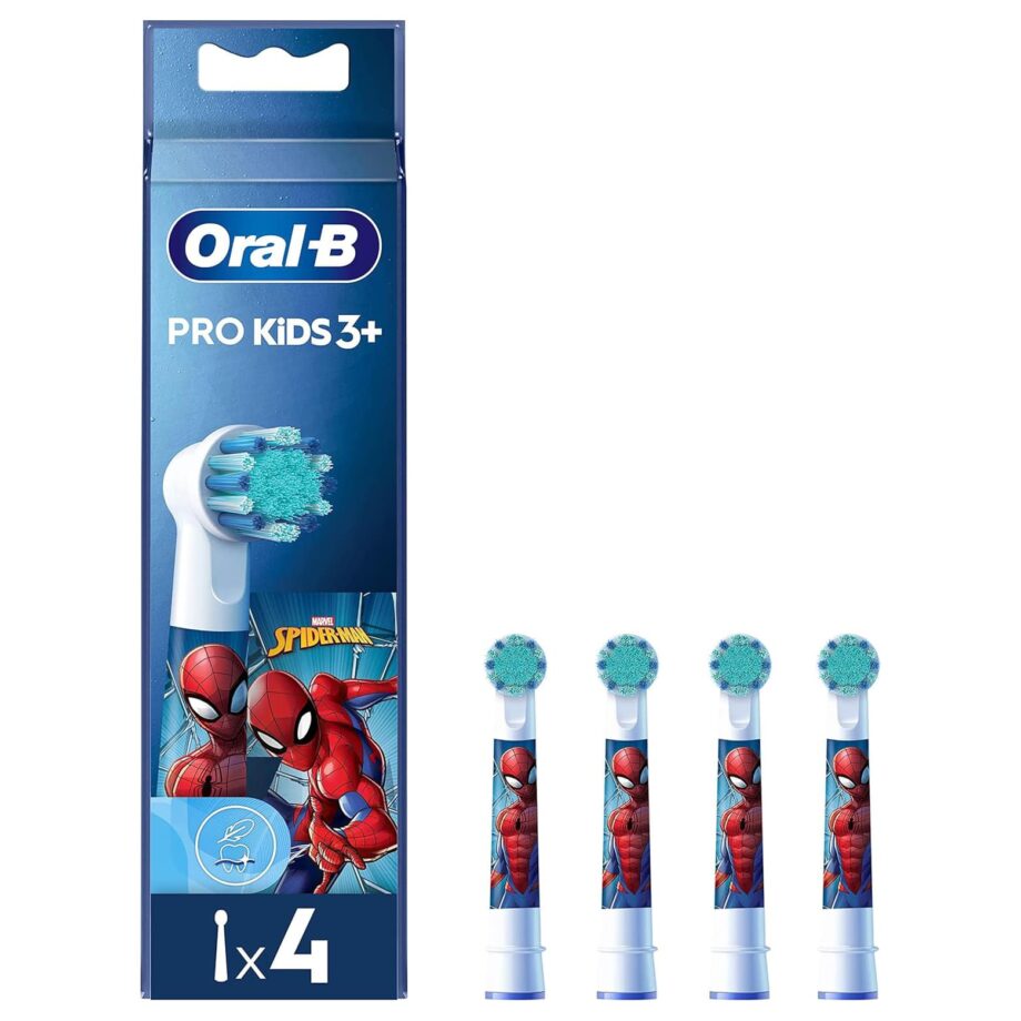 Oral-B PRO Kids Spiderman Characters Electric Toothbrush Heads - 4 Pack