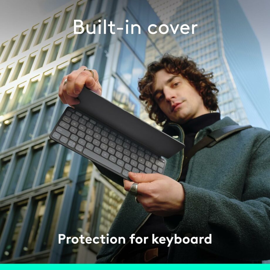 Logitech Keys-to-GO 2 Portable Bluetooth Tablet Keyboard with Built-in Cover